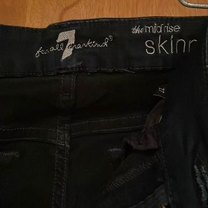7 For All Mankind Mid Rise Skinny Jeans